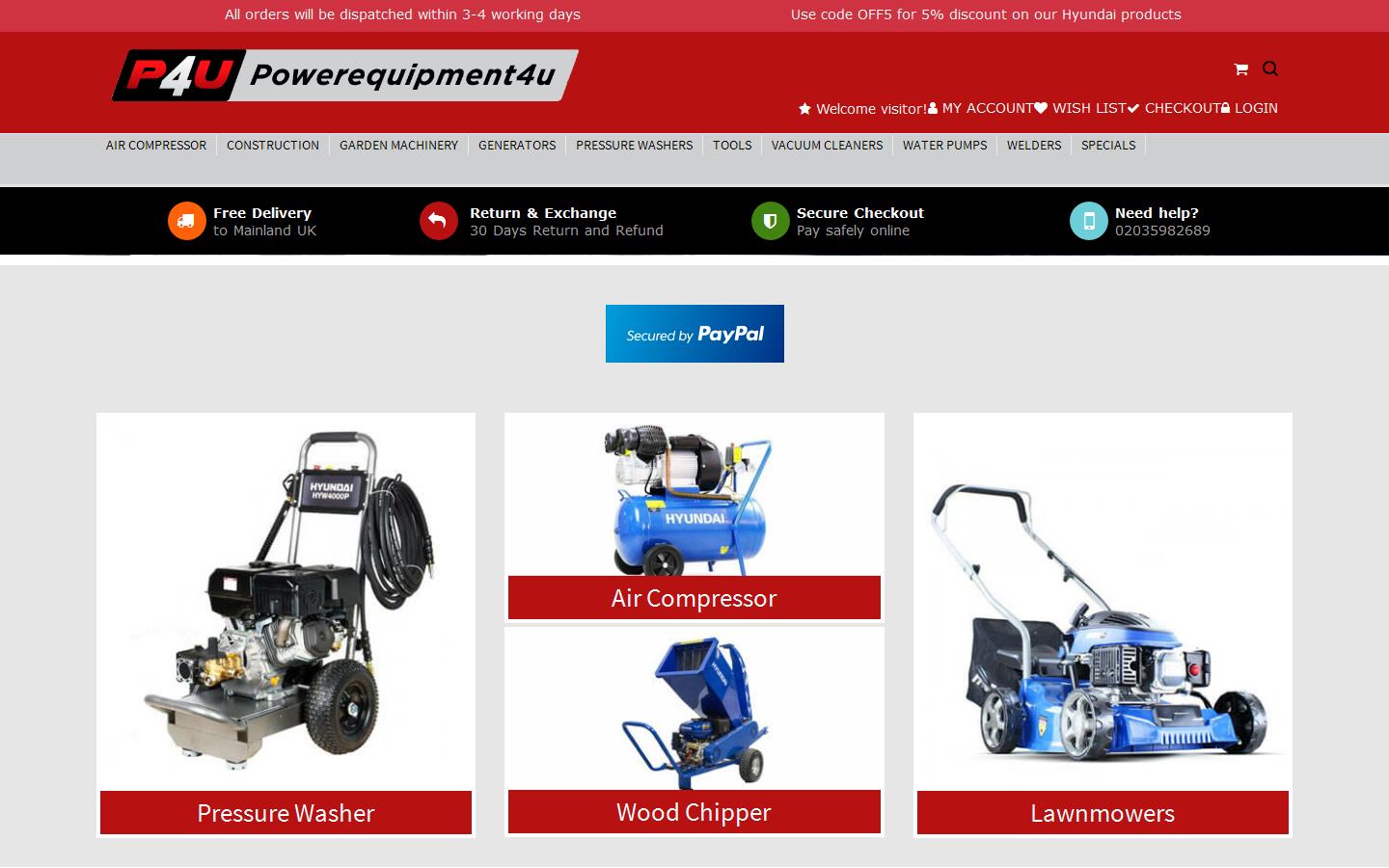 Power Equipment 4 U Website