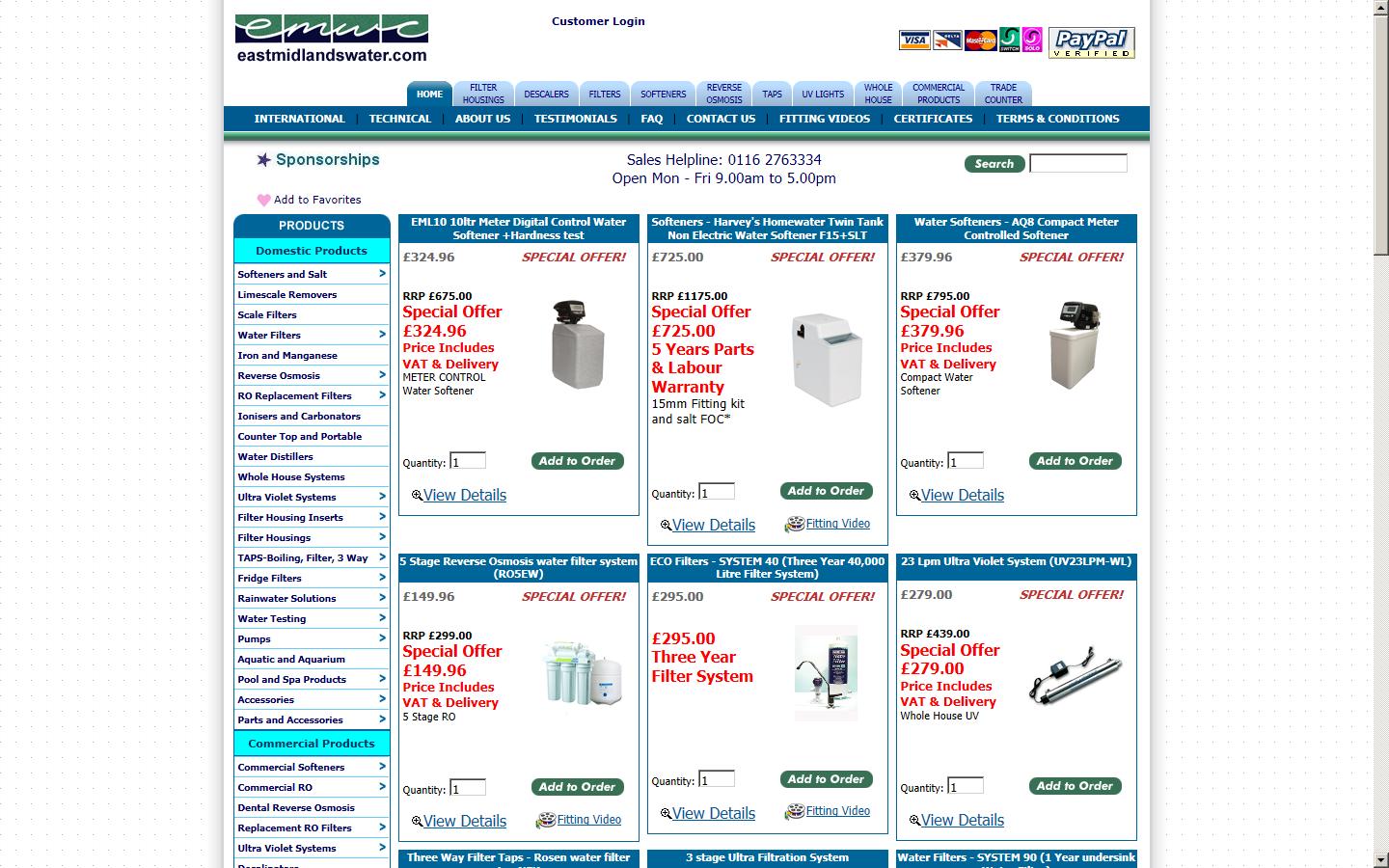 East Midlands Water Company Website