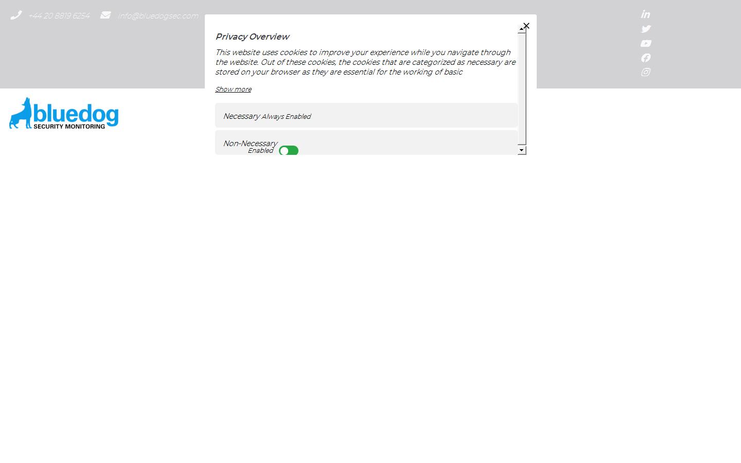 Bluedog Security Monitoring Website
