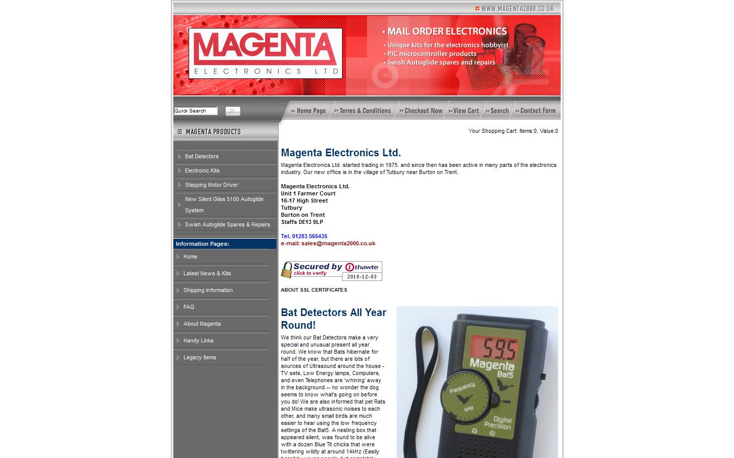 Magenta Electronics Ltd Website