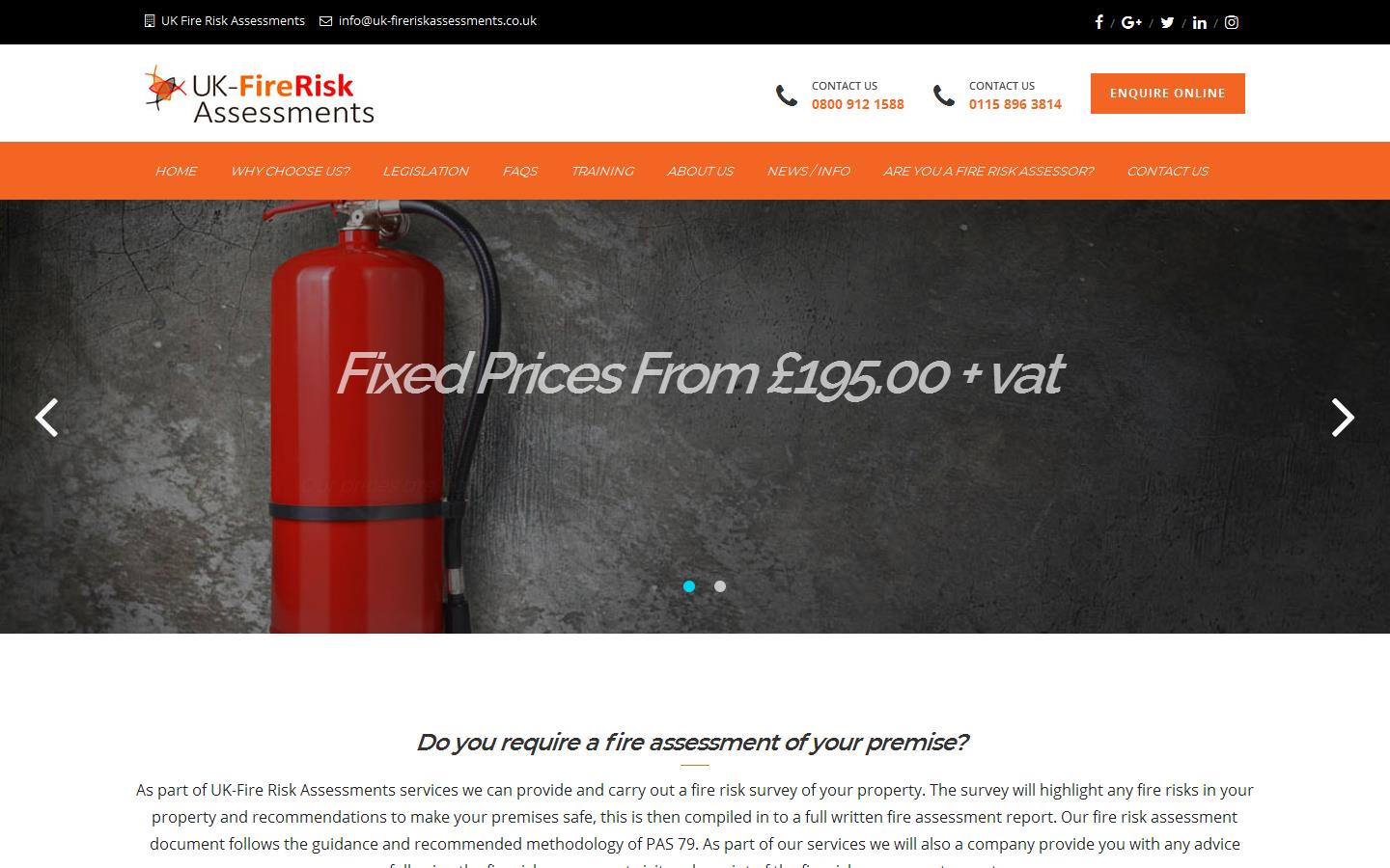 UK-Fire Risk Assessments Ltd Website