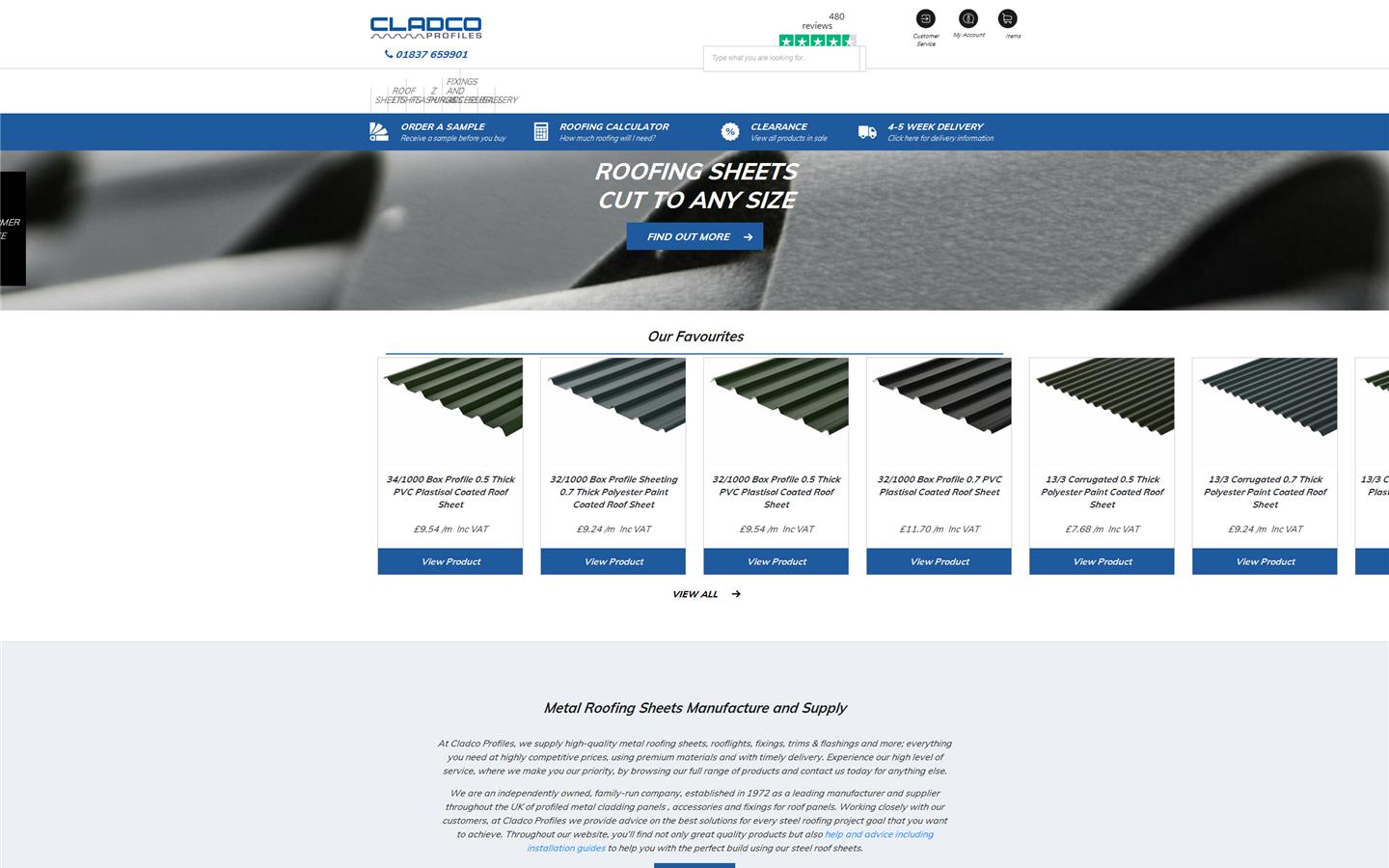 Cladco Profiles Ltd Website