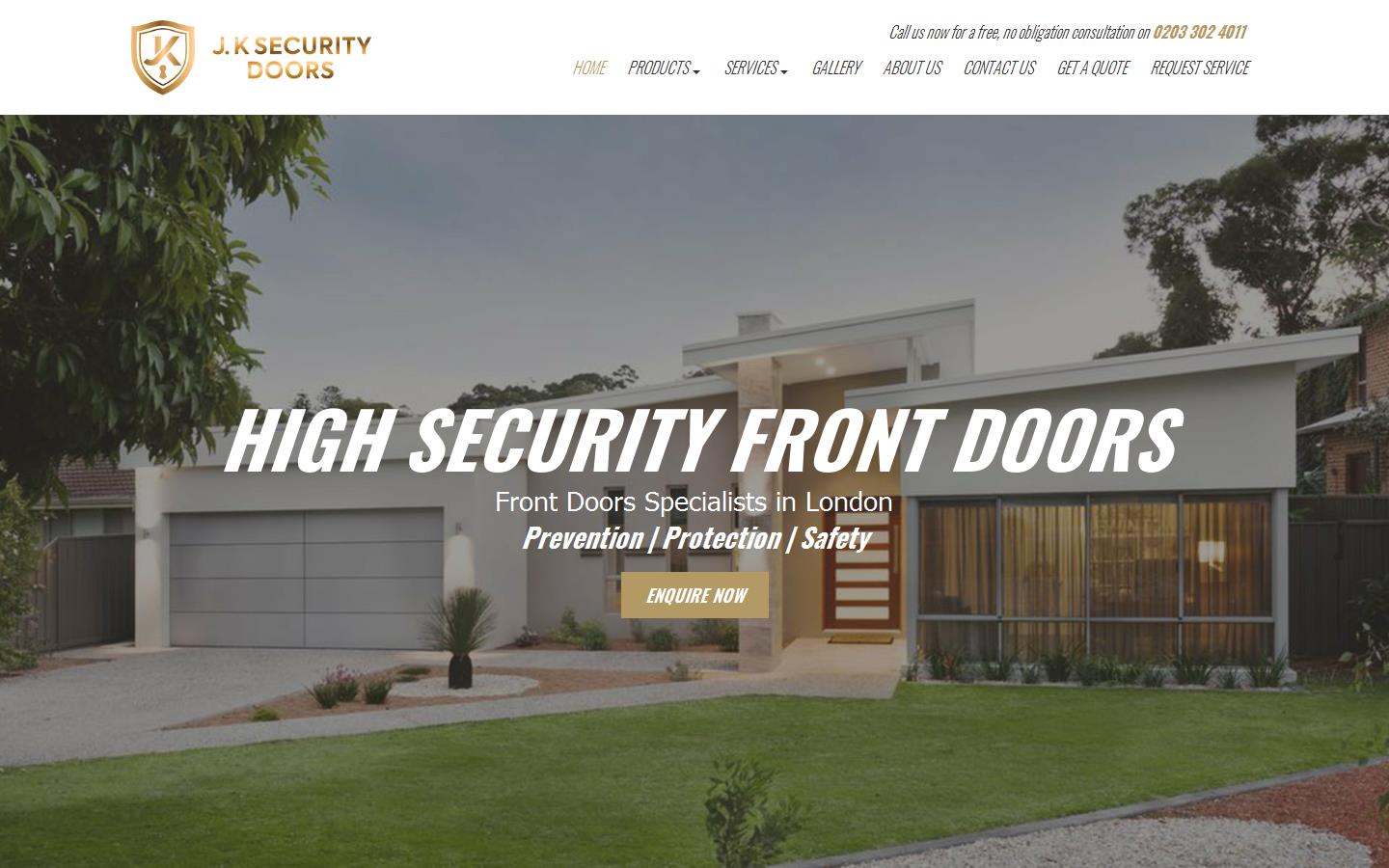 J.K Security Doors Website