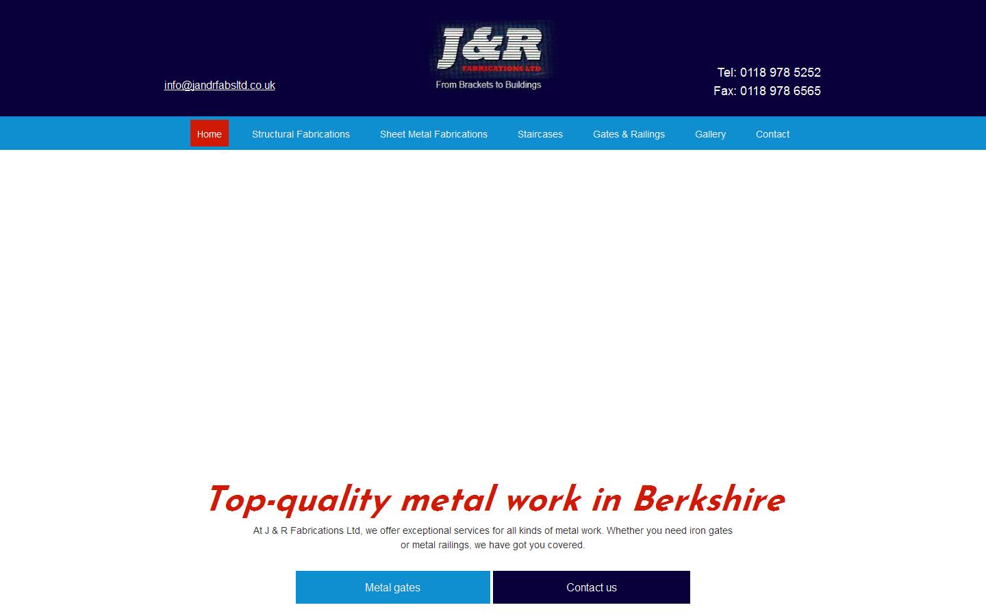 J & R Fabrications Ltd Website