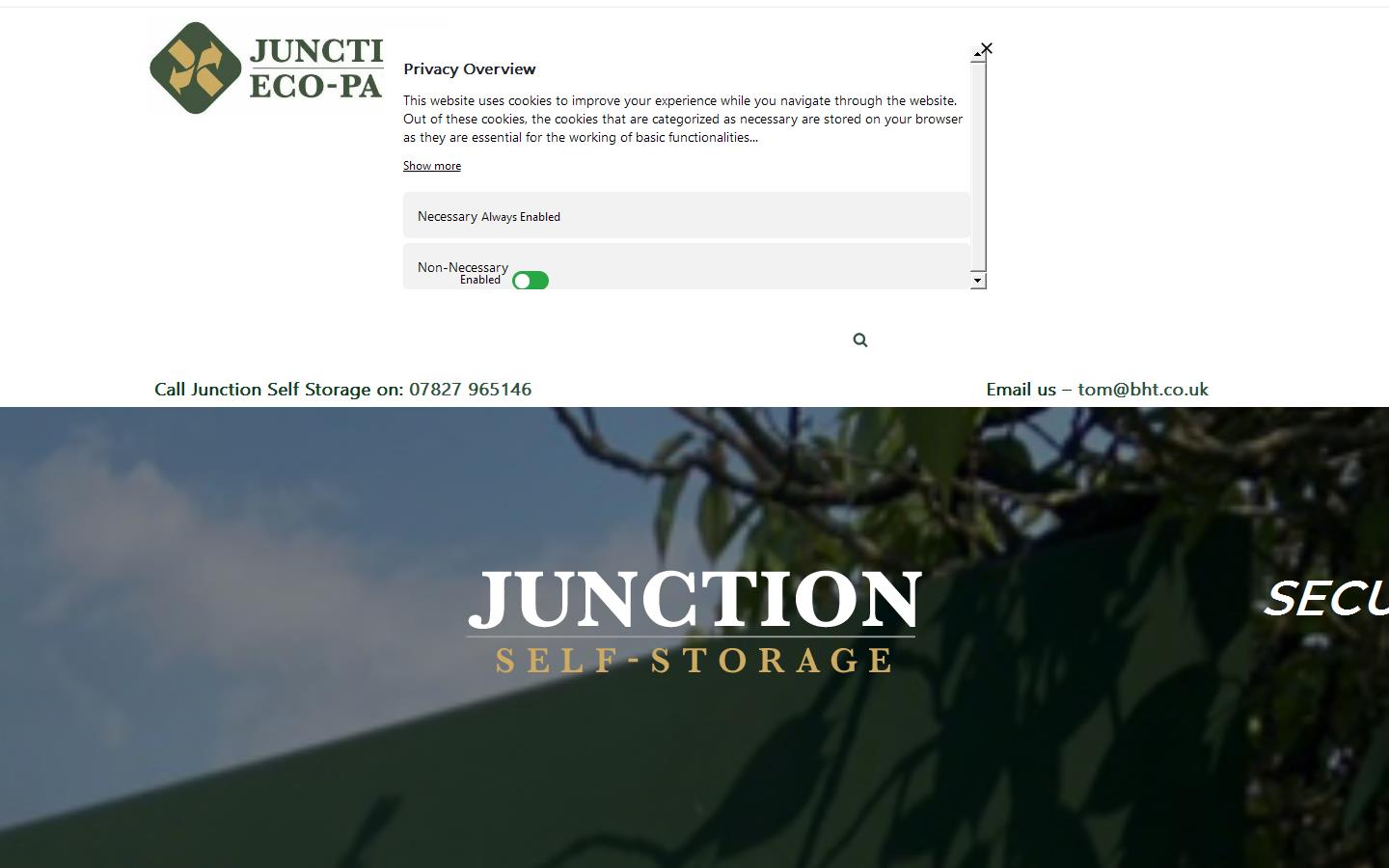 Junction Self Storage Website