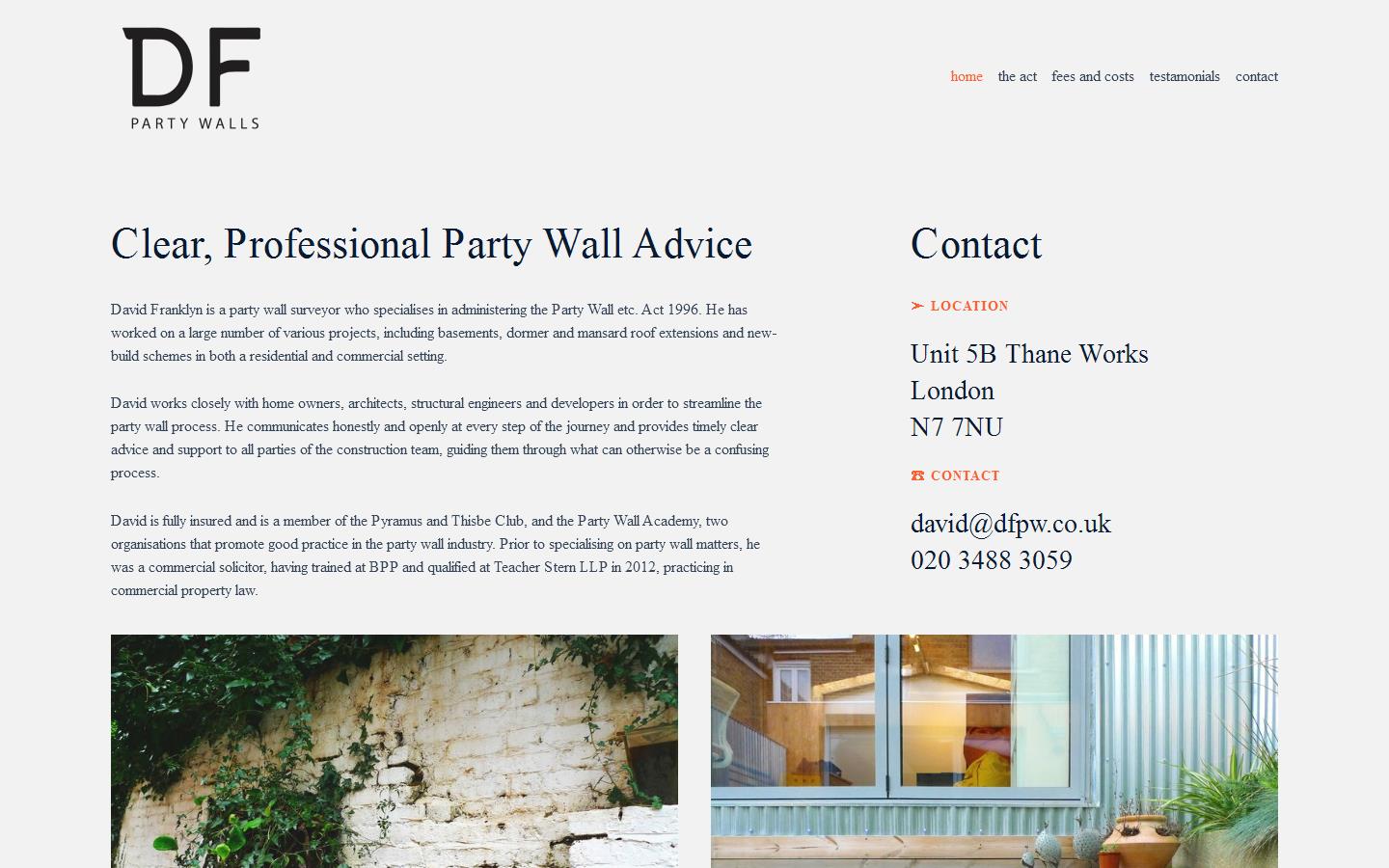 Party Wall Surveyor Specialist London | Dfpartywalls Website