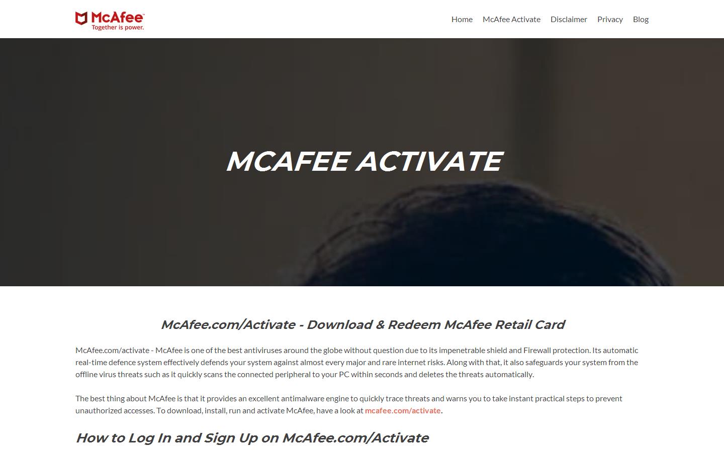 McAfee Activate Website