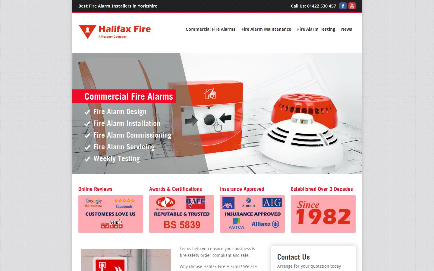 Halifax Fire Alarms Website