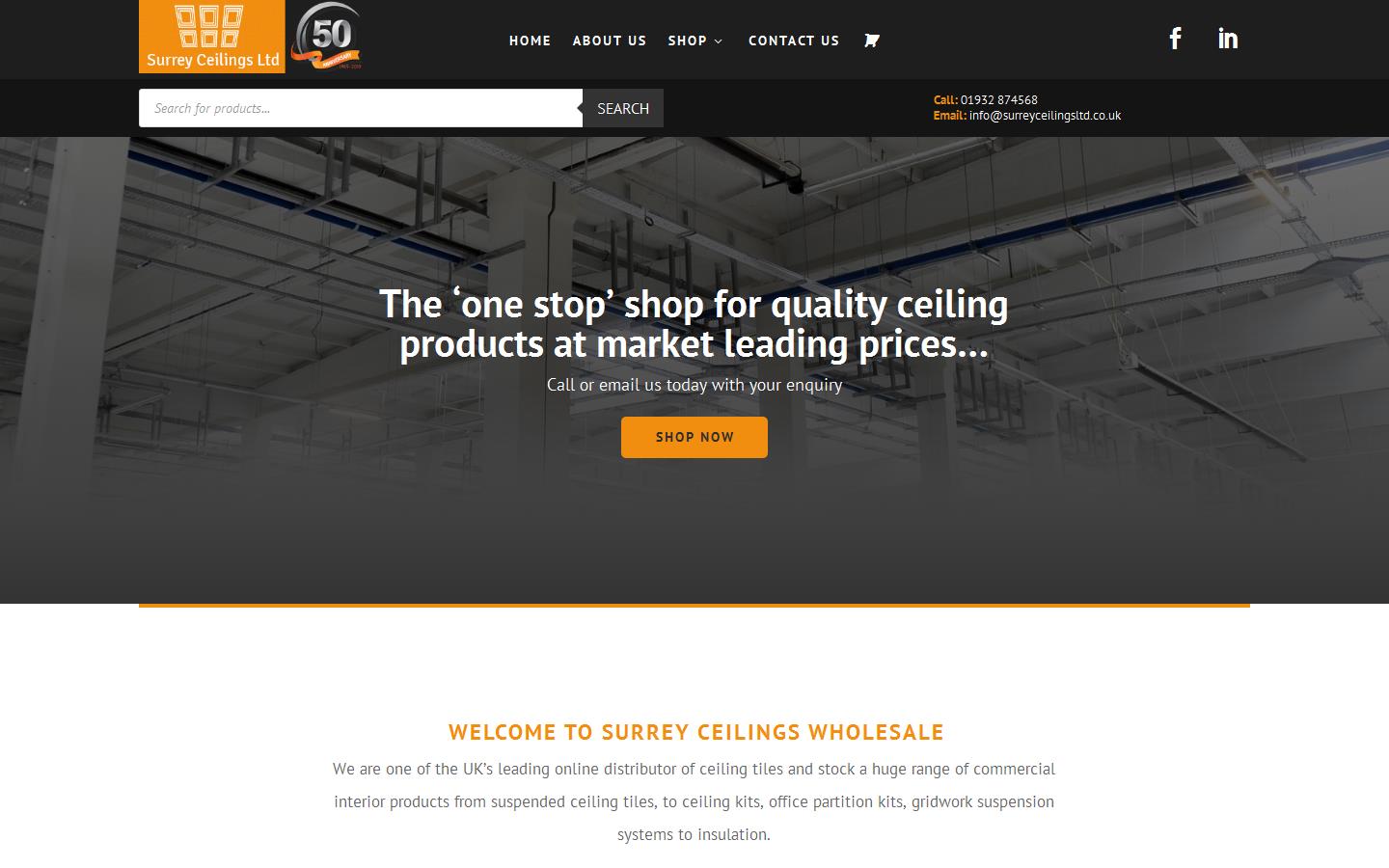 Surrey Ceilings Wholesale Website