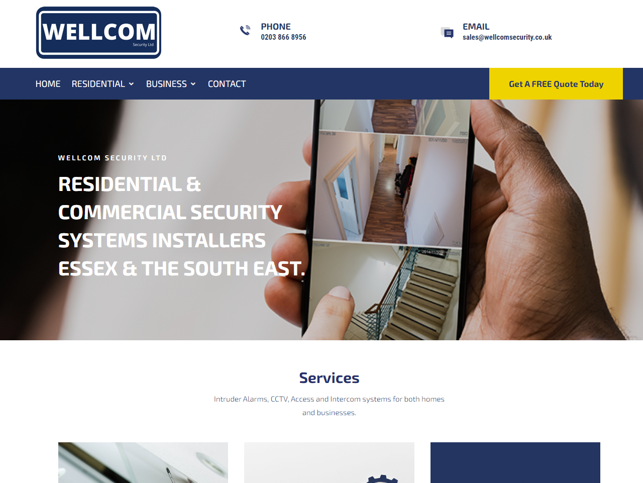 Wellcom Security Ltd Website