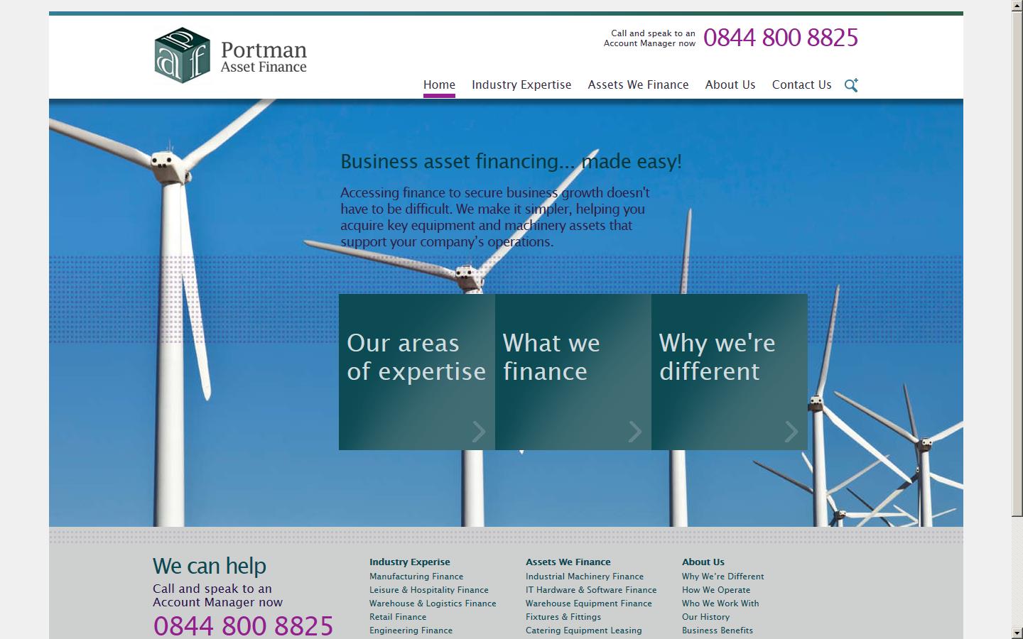 Portman Asset Finance Ltd Website