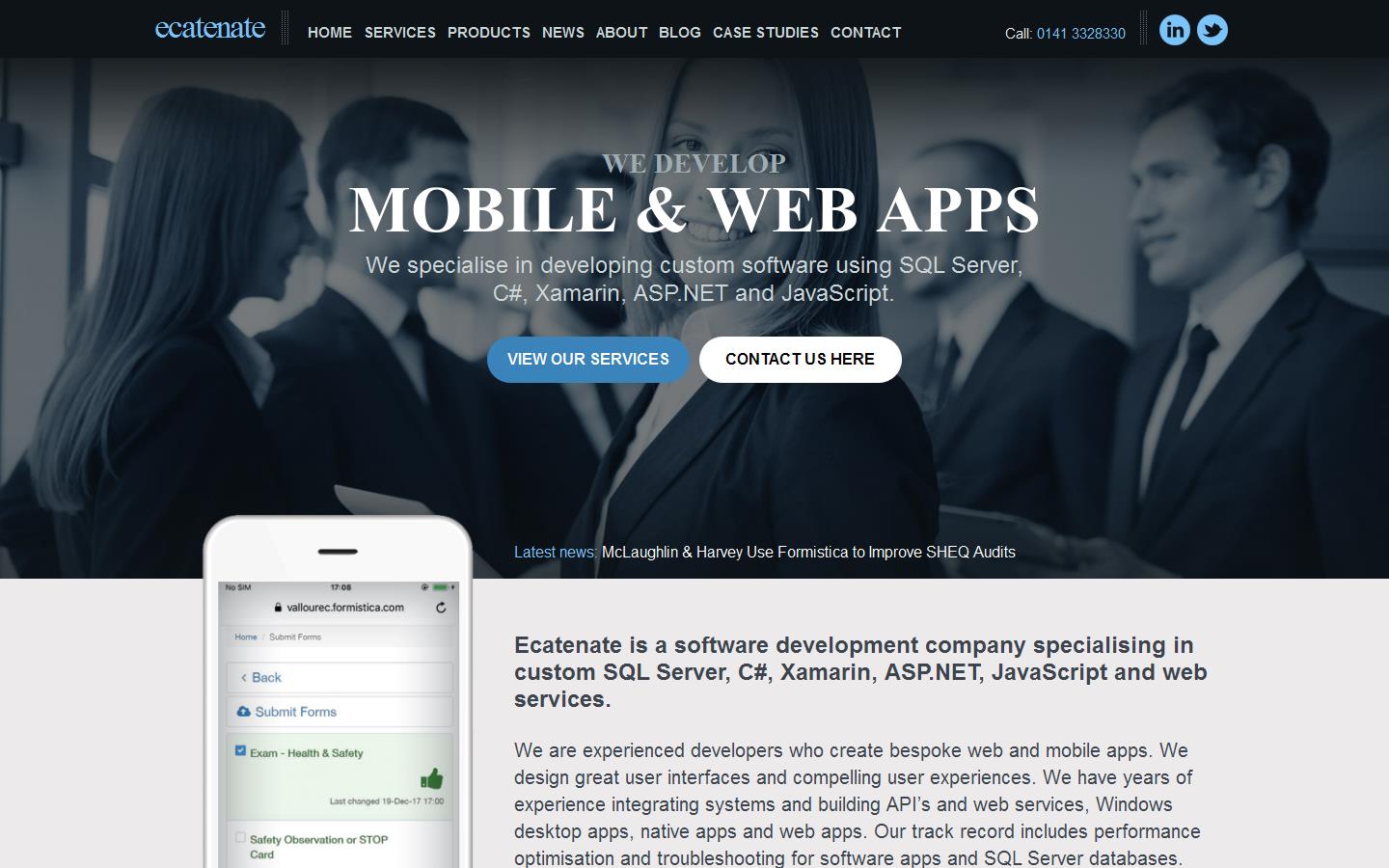 Ecatenate Limited Website