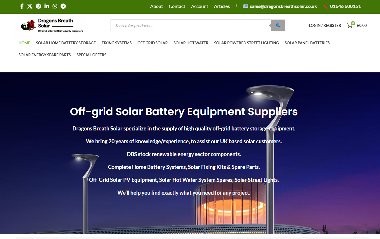 Dragons Breath Solar Website