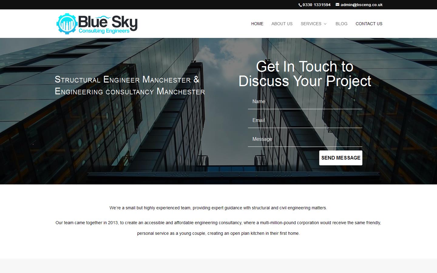 Blue Sky Consulting Engineers Website