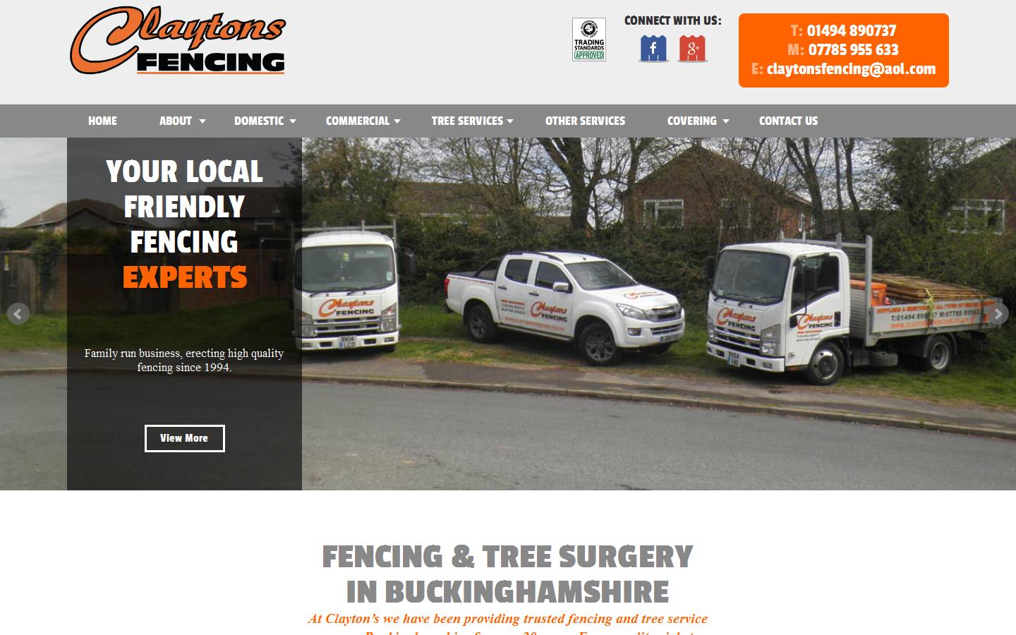 Claytons Fencing Website