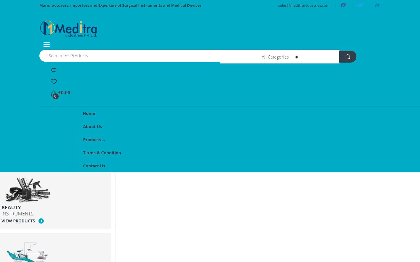 Meditra Industries Website
