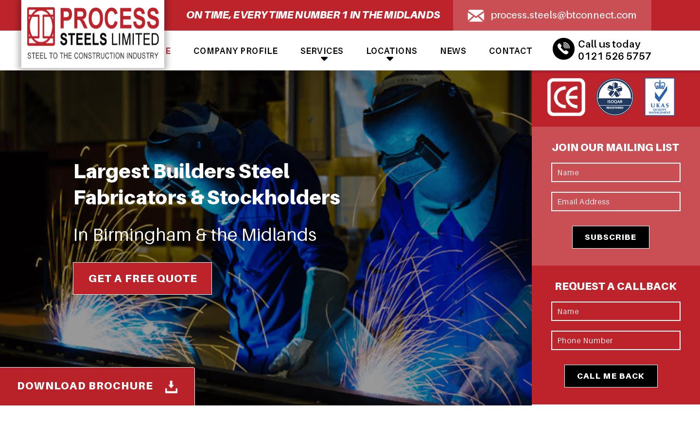 Process Steels Limited Website