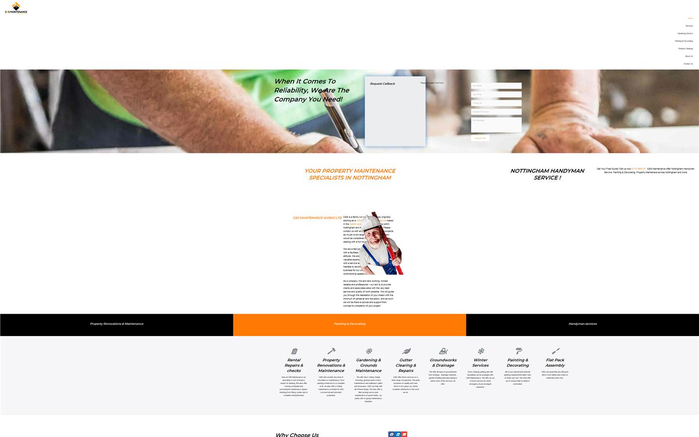 C&S Maintenance Works Ltd Website