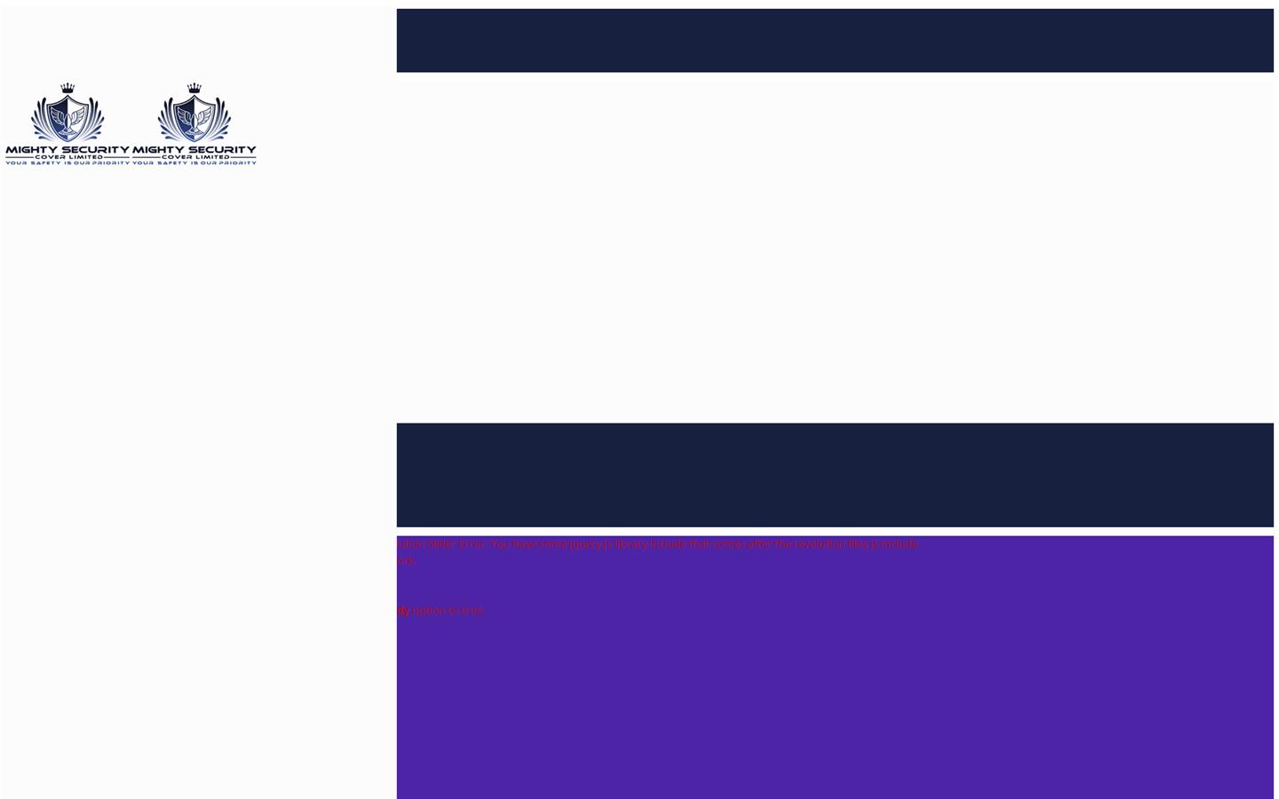 Mighty Security Covers Ltd Website