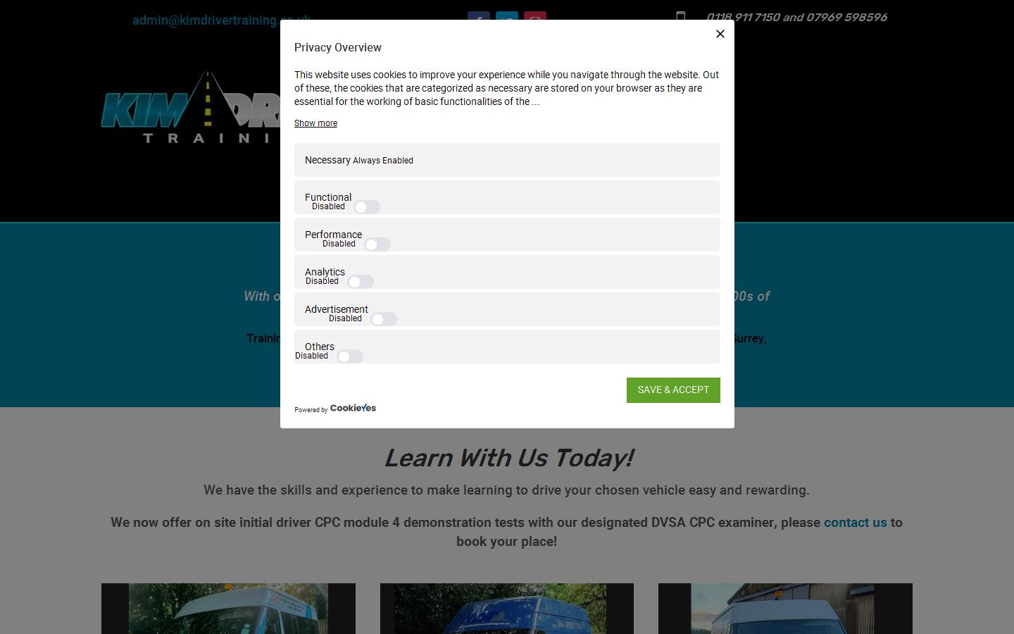 Kim Driver Training Ltd Website
