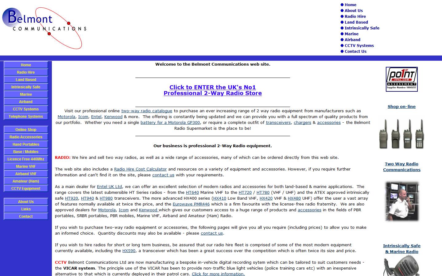 Belmont Communications Ltd Website