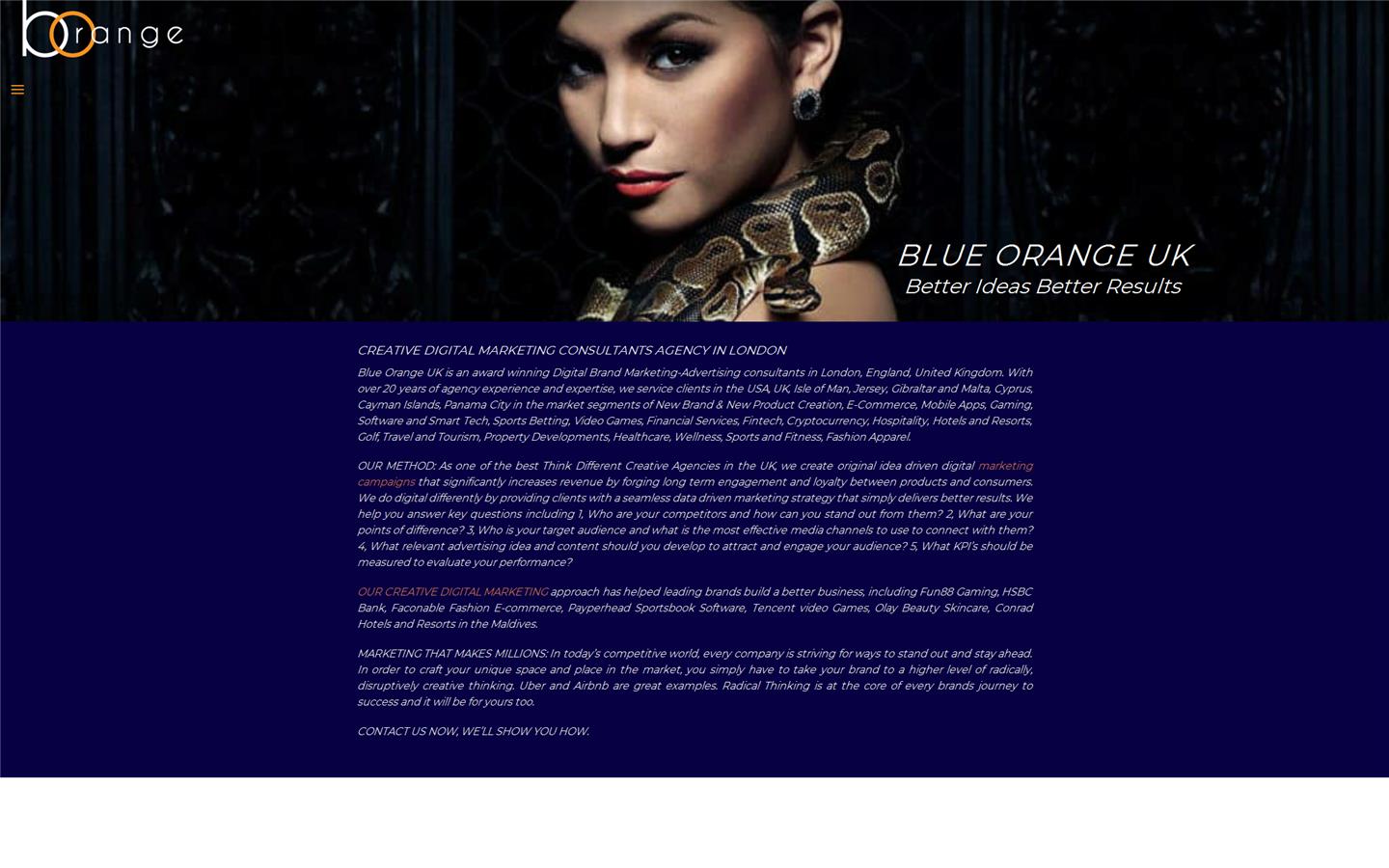 BLUE ORANGE UK Website