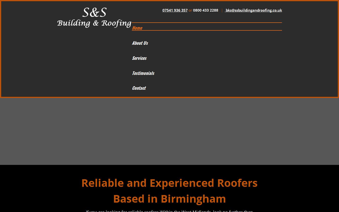 S&S Building and roofing  Website