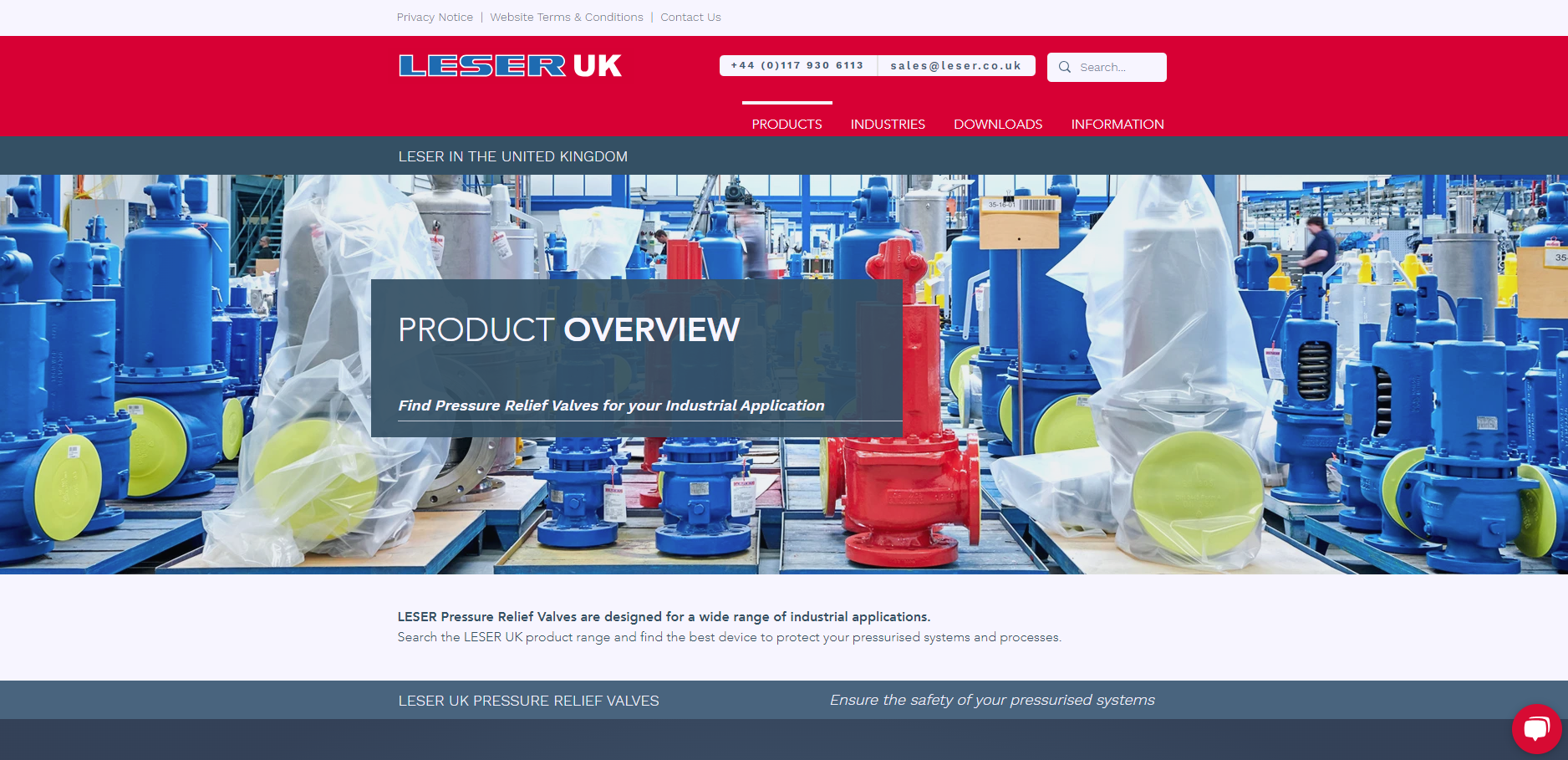 LESER UK Limited Website