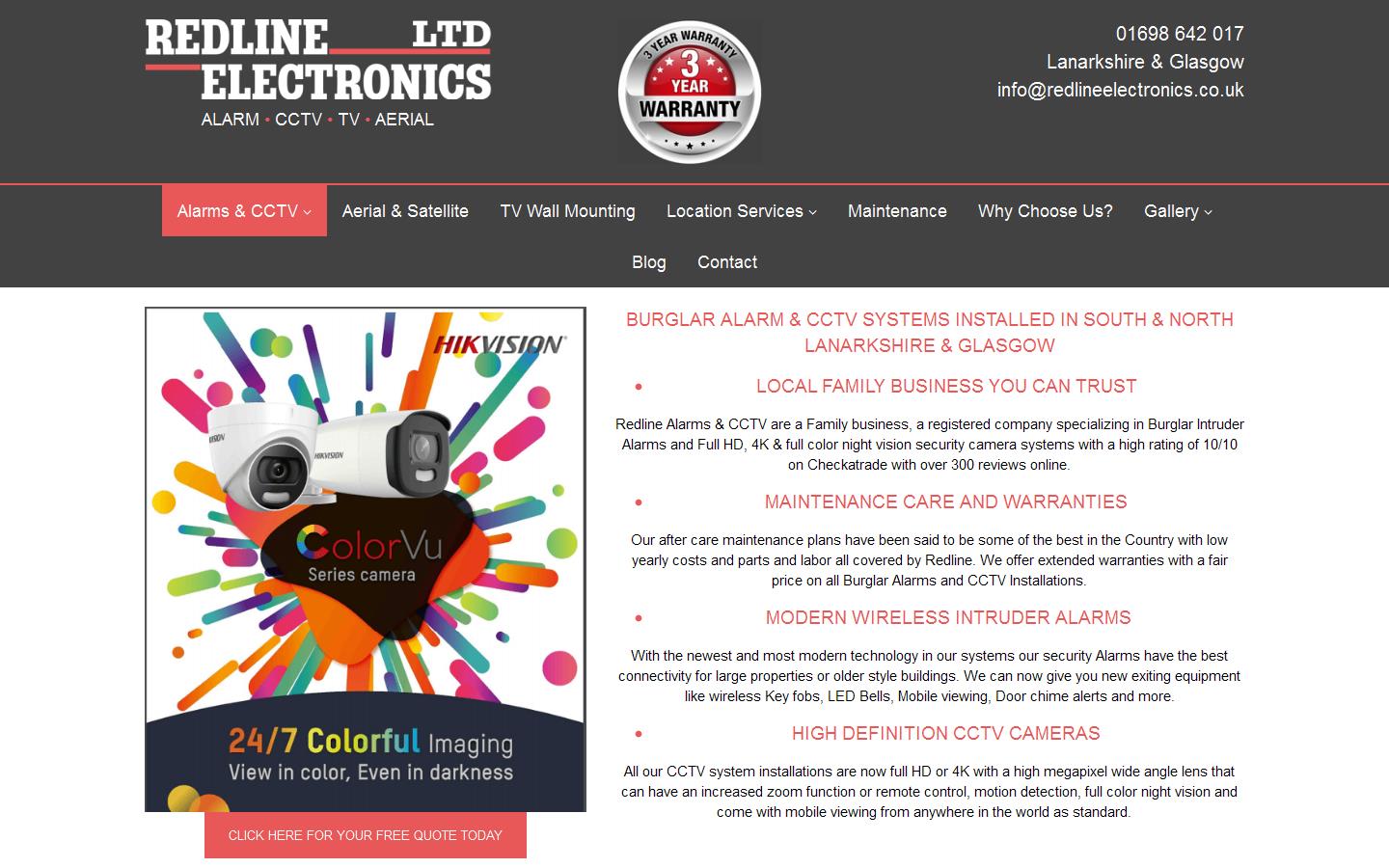 RedLine Electronics Ltd Website