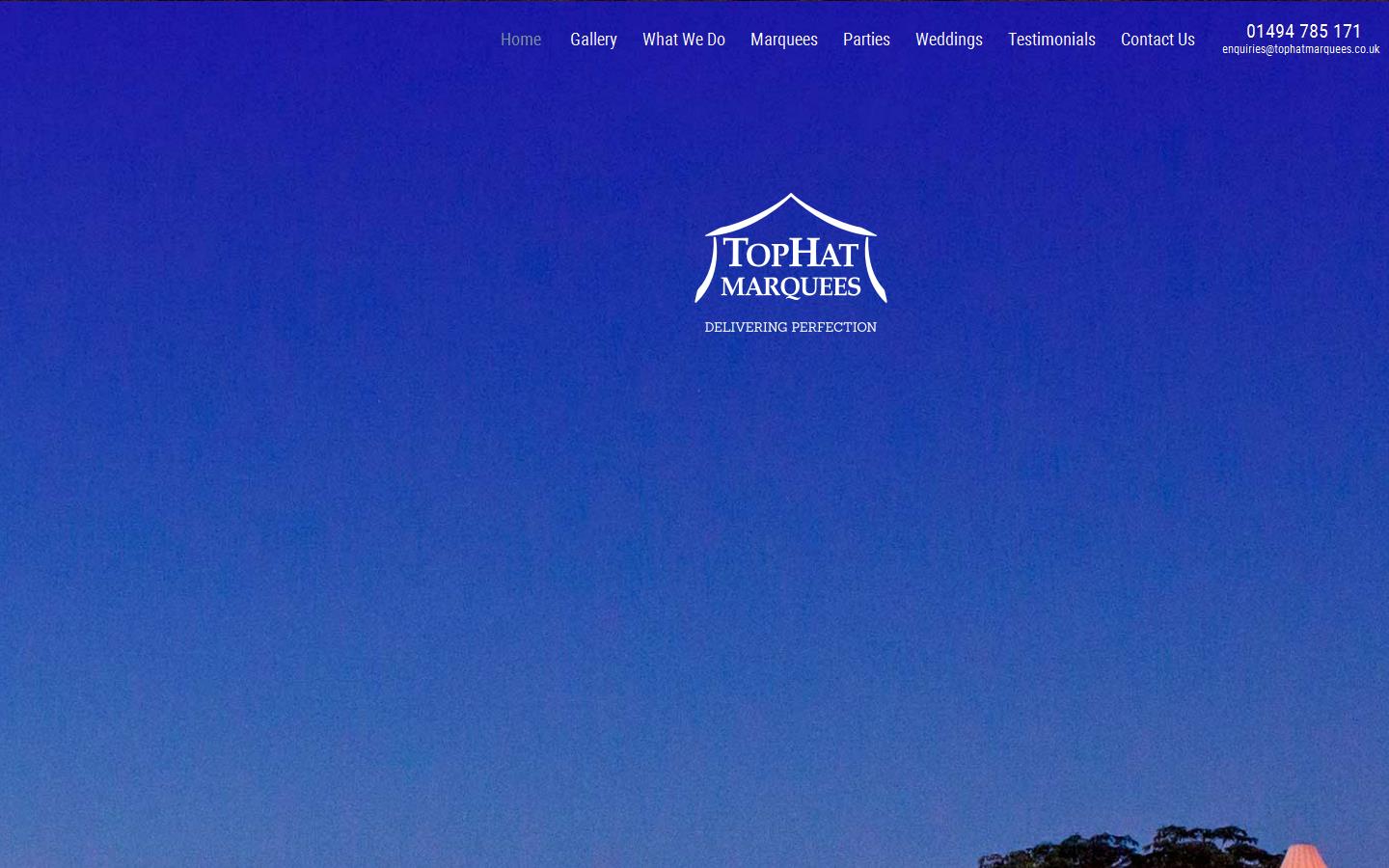 Top Hat Marquees Website