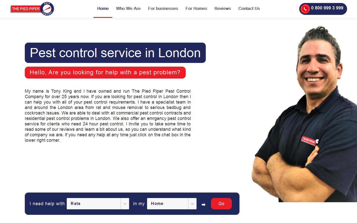 The Pied Piper Pest Control Company Ltd Website