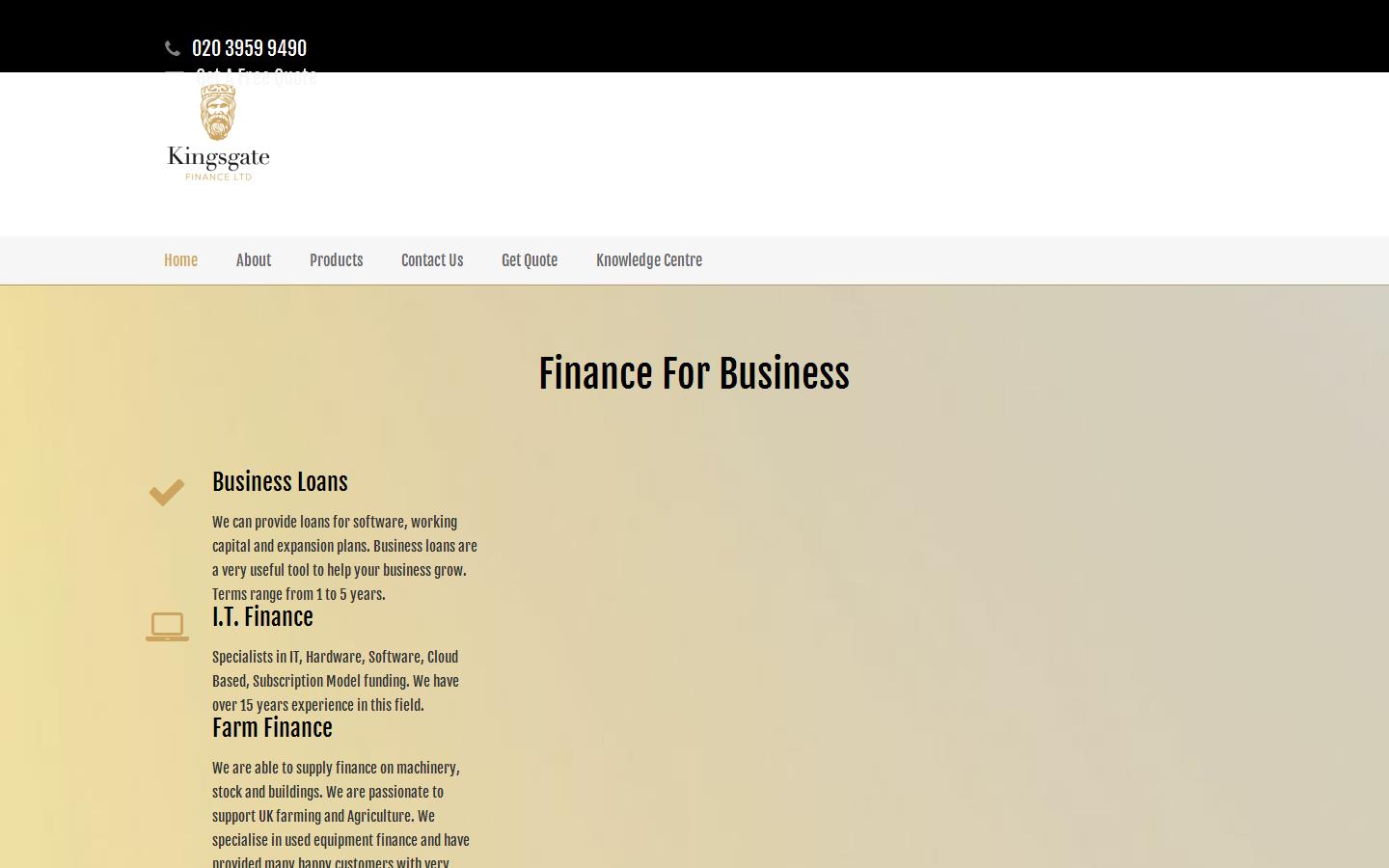 kingsgatefinance Website