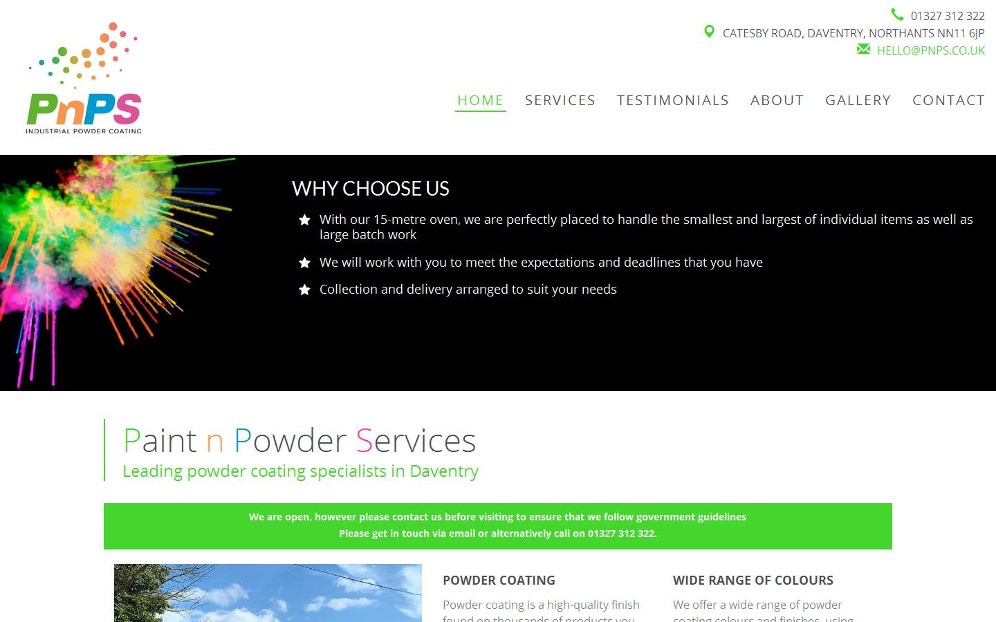 Paint n Powder Services Website