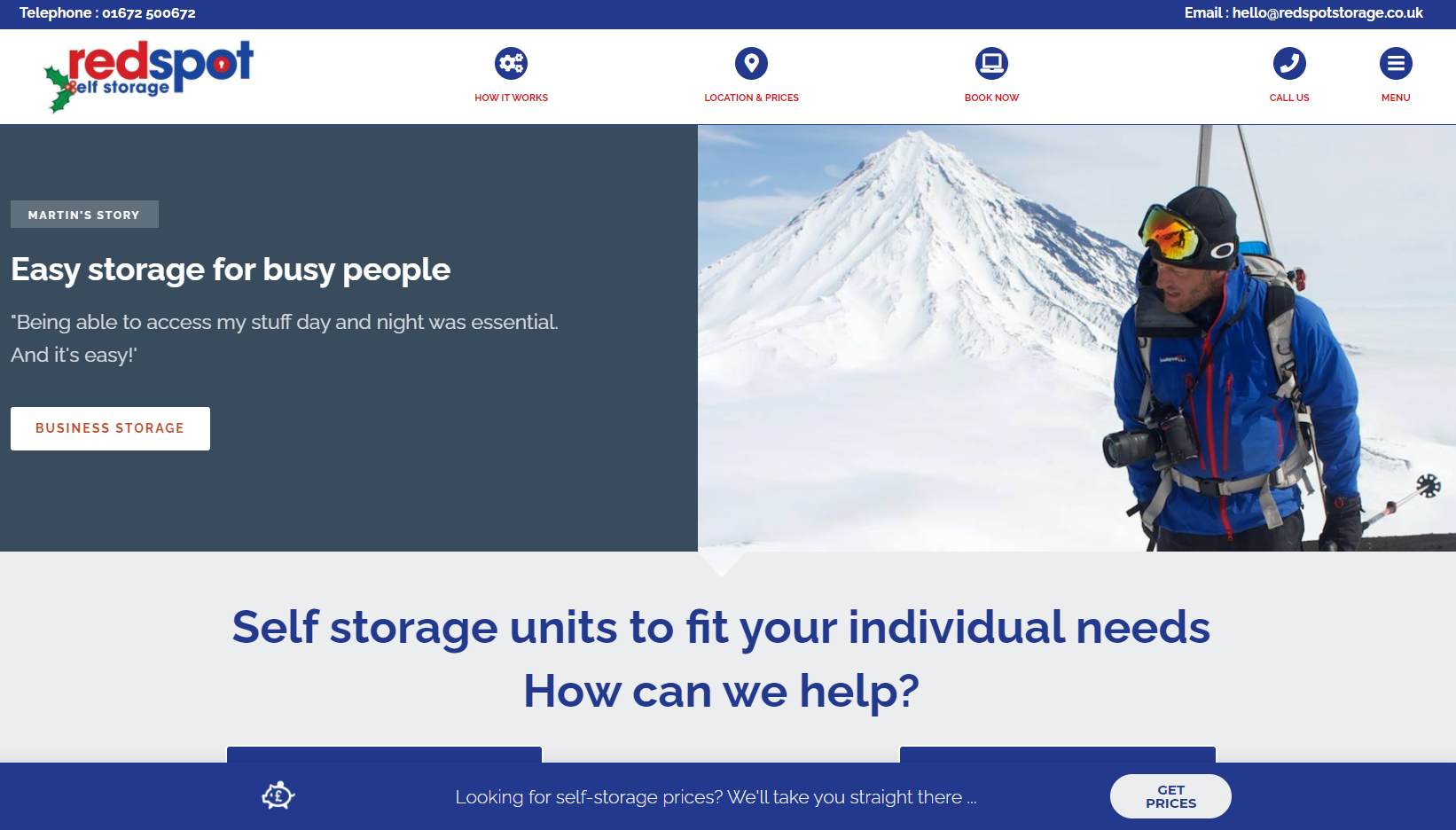 RedSpot Self Storage Website