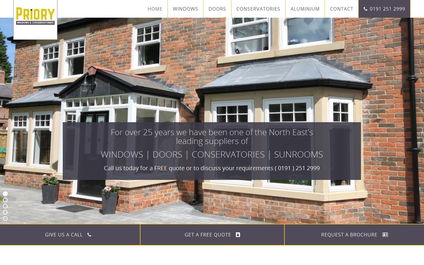 priory windows and conservatories Website