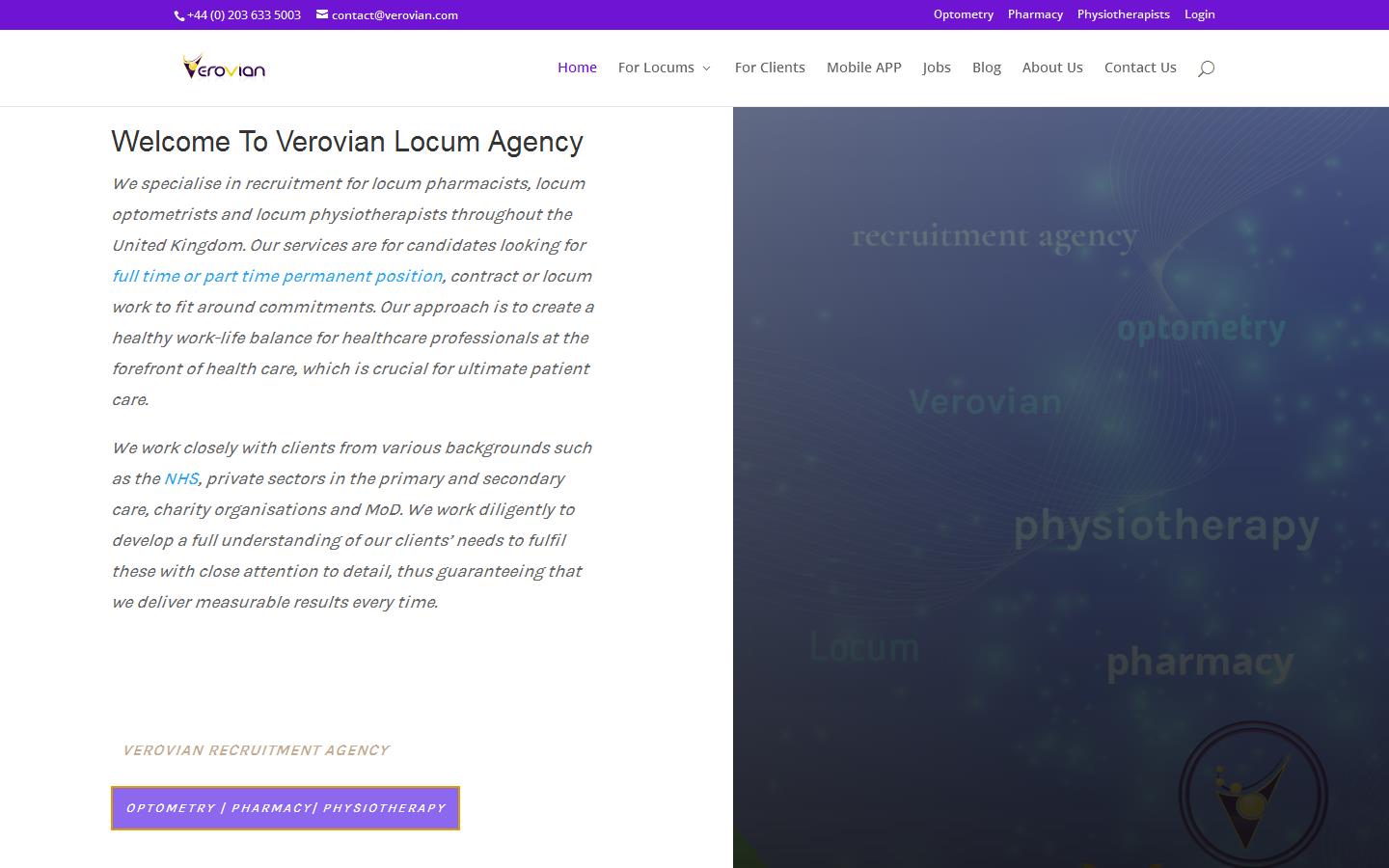 Verovian Recruitment Agency Website