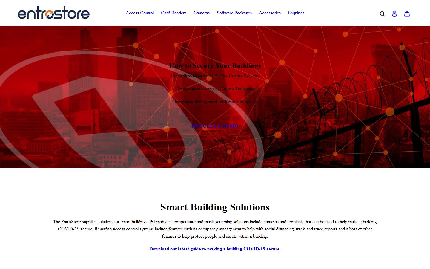 EntroStore Access Control Suystems Website