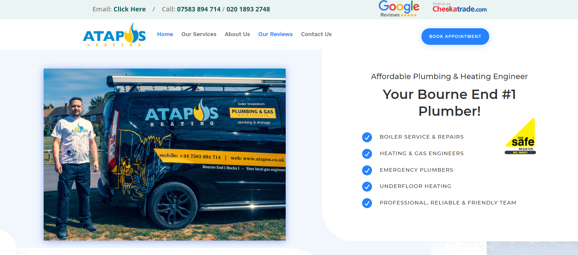 ATAPOS HEATING LTD Website