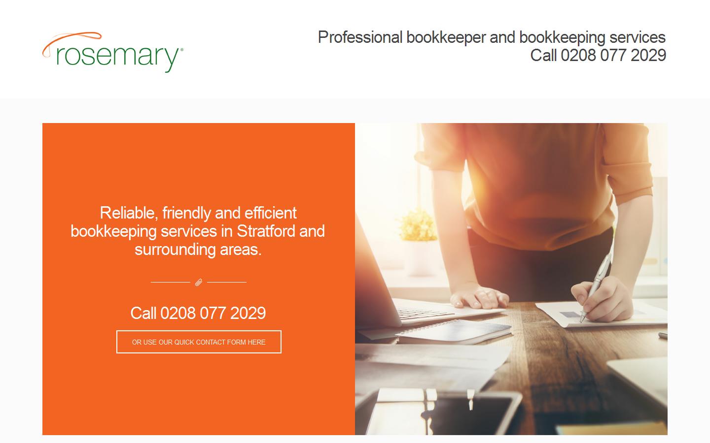 Rosemary Bookkeeping Stratford Website