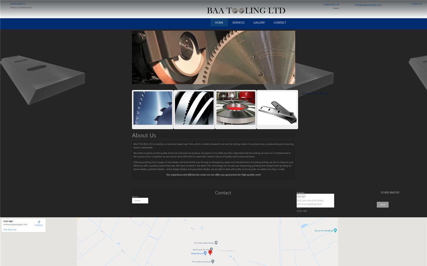 BAA Tooling Ltd Website