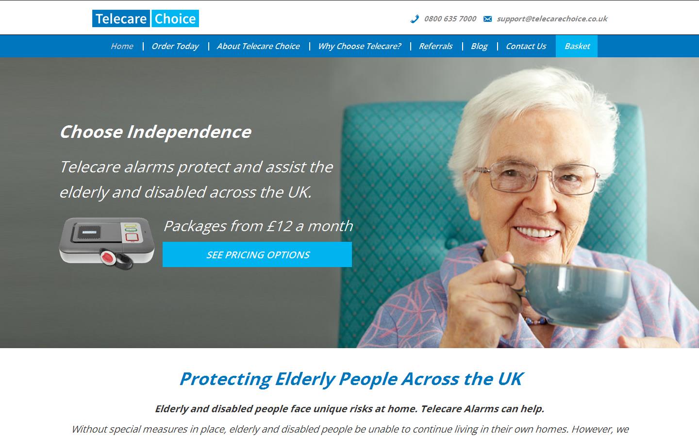 Telecare Choice Website