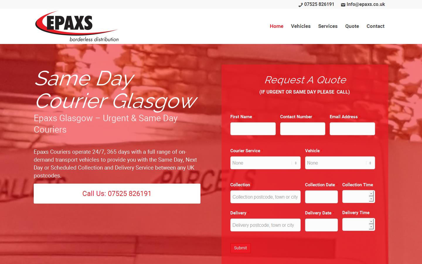 Epaxs Couriers Website