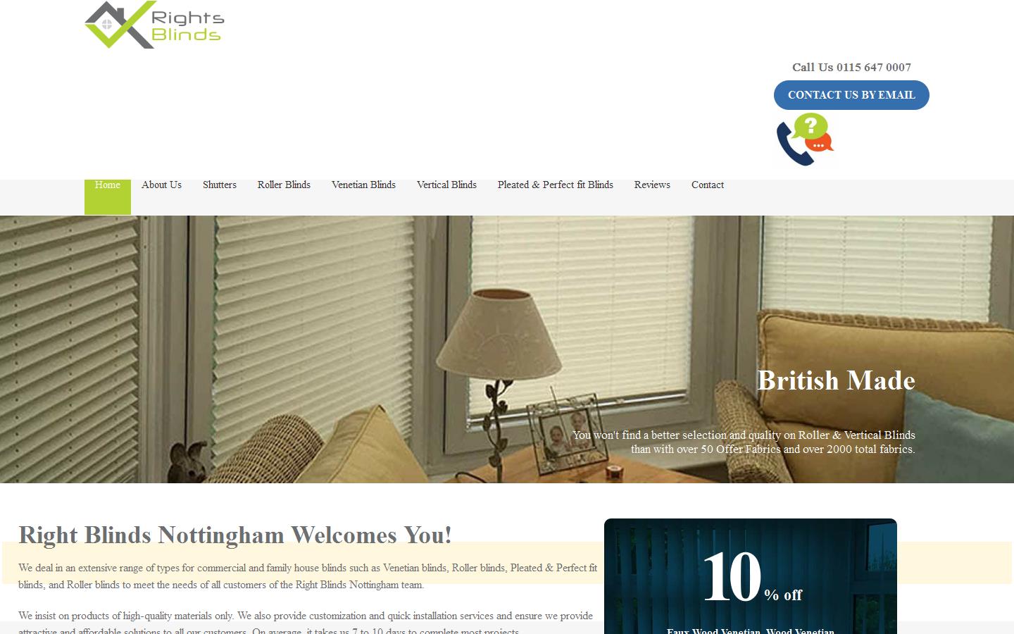 Right Blinds Nottingham Website