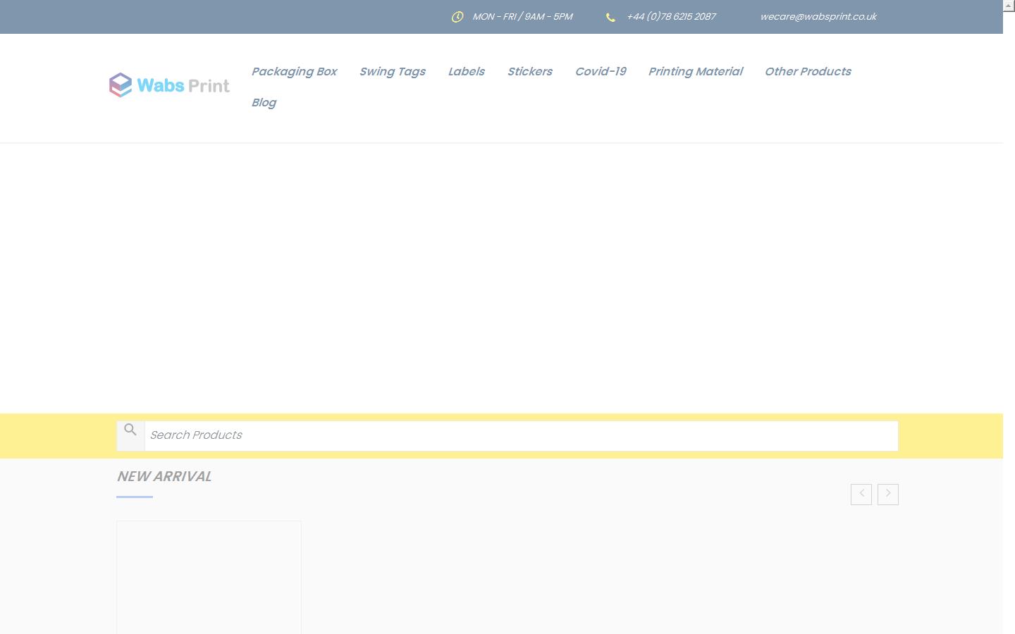 Wabs Print & Packaging Website