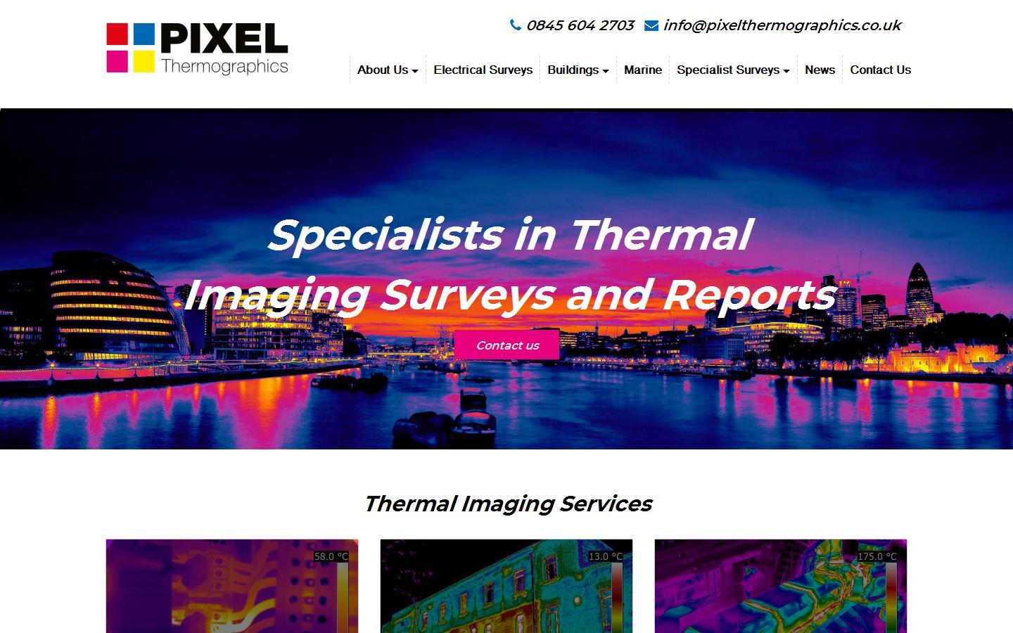 Pixel Thermographics  Website
