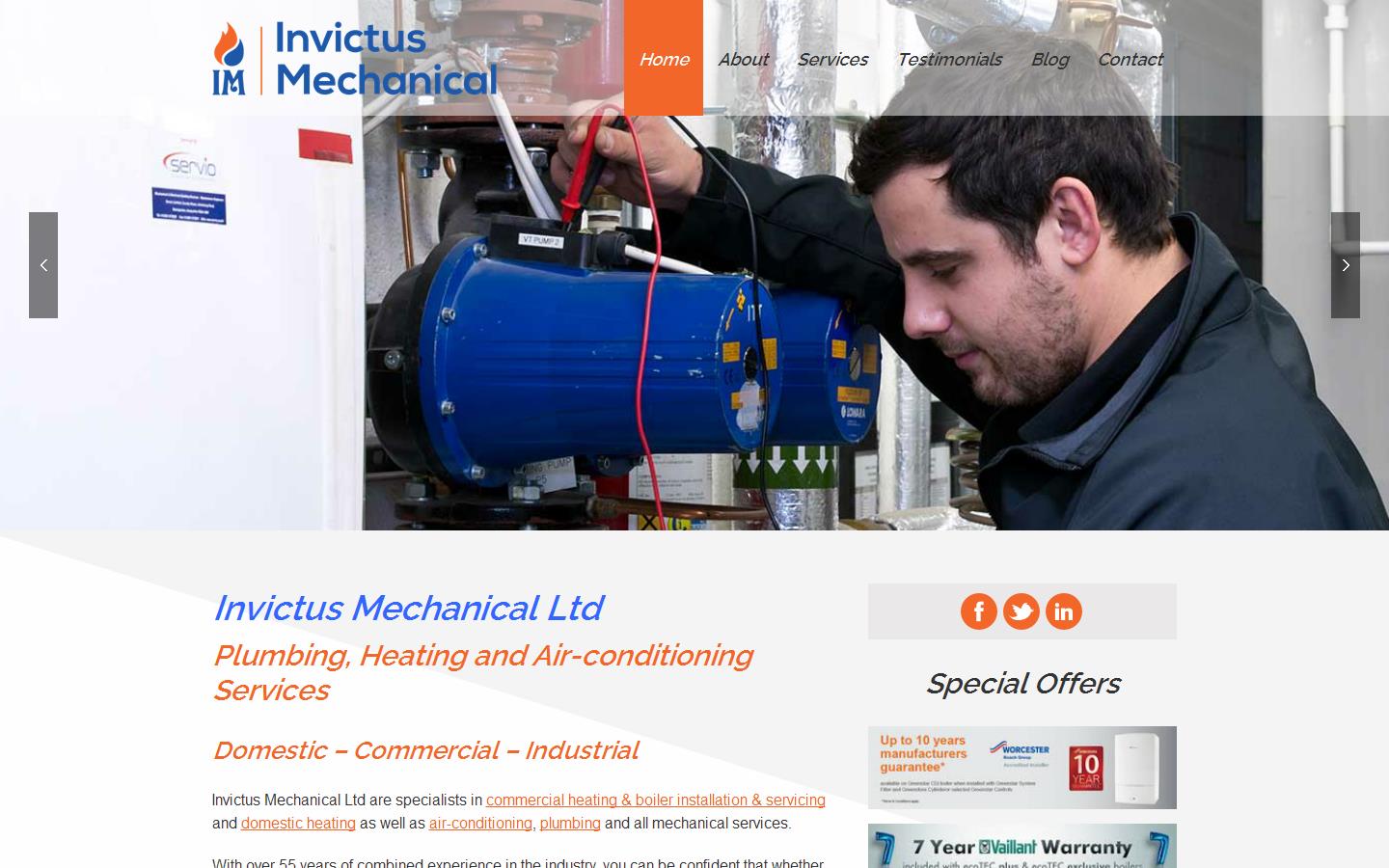Invictus Mechanical Limited Website