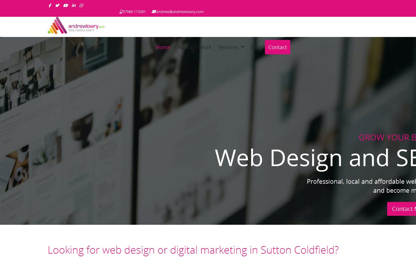 Andrew Lowry Web Design and SEO Website