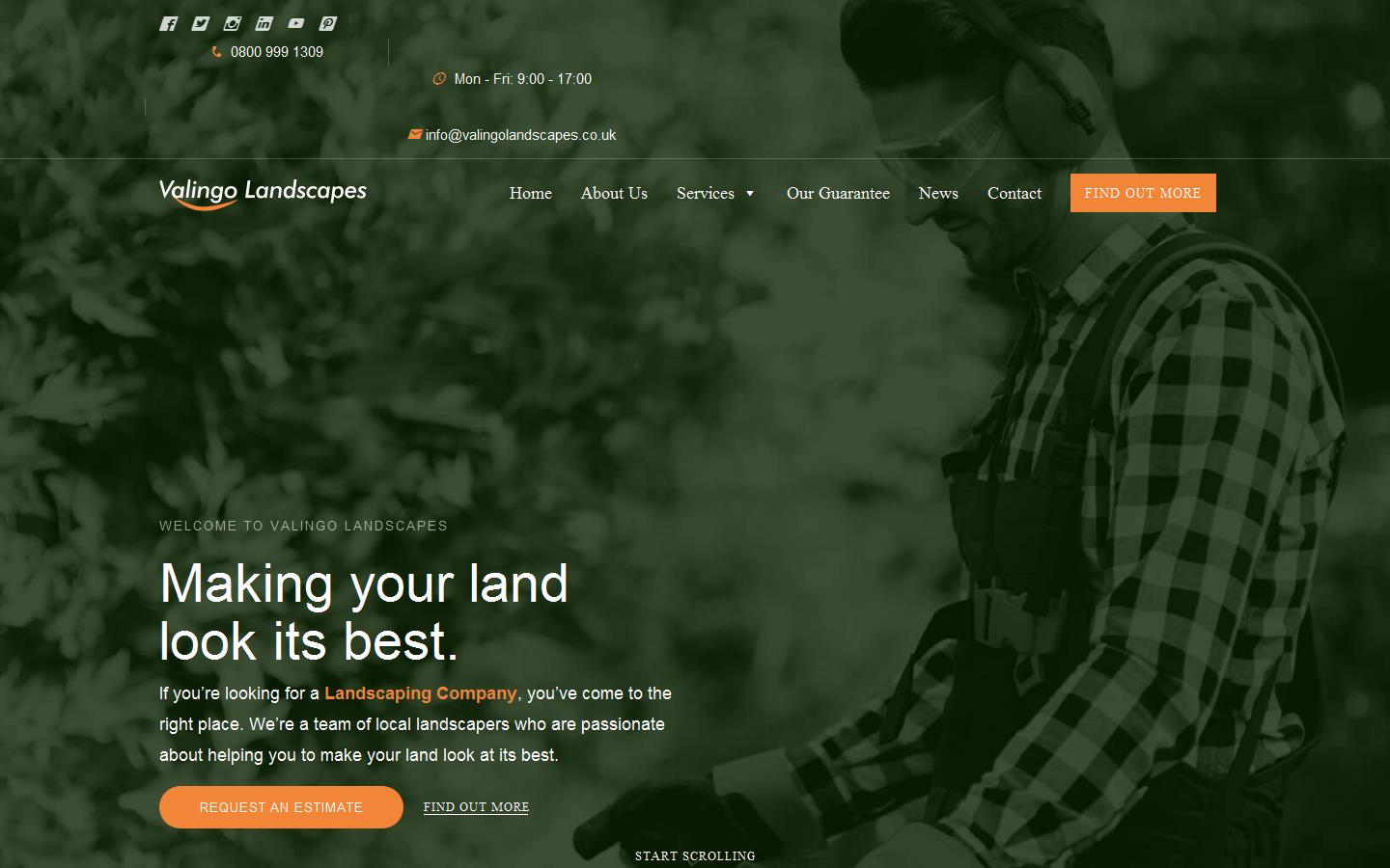 Valingo Landscapes Website