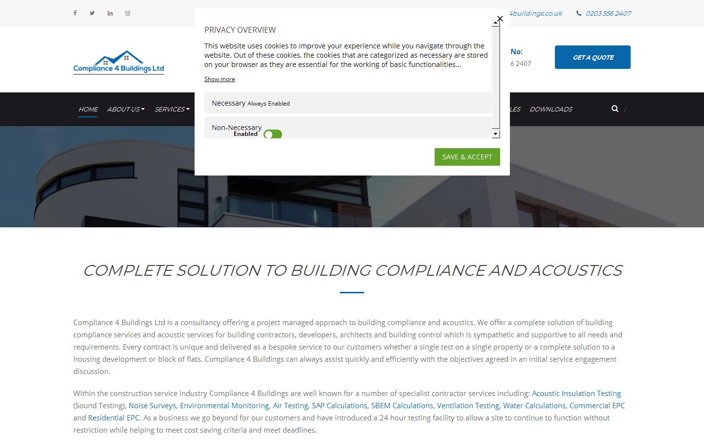 Compliance 4 Buildings Ltd Website