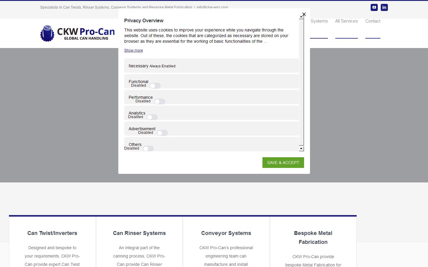 CKW Pro-Can Engineering Website